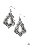 Fit for a DIVA - Black Earrings - Paparazzi Accessories Earrings Bedazzle Me Pretty Mobile Fashion Boutique