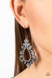Fit for a DIVA - Black Earrings - Paparazzi Accessories Earrings Bedazzle Me Pretty Mobile Fashion Boutique
