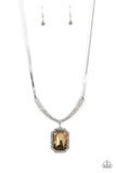 Fit for a DRAMA QUEEN - Brown Necklace - Paparazzi Accessories Necklace Bedazzle Me Pretty Mobile Fashion Boutique