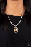Fit for a DRAMA QUEEN - Brown Necklace - Paparazzi Accessories Necklace Bedazzle Me Pretty Mobile Fashion Boutique