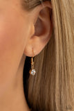 Fitted Fantasy - Gold Necklace - Paparazzi Accessories Necklace Bedazzle Me Pretty Mobile Fashion Boutique