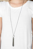 Five-Alarm FIREWORK - Black Necklace - Paparazzi Accessories Necklace Bedazzle Me Pretty Mobile Fashion Boutique