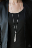 Five-Alarm FIREWORK - White Necklace - Paparazzi Accessories Necklace Bedazzle Me Pretty Mobile Fashion Boutique