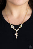 Five-Star Starlet - Gold Necklace - Paparazzi Accessories Necklace Bedazzle Me Pretty Mobile Fashion Boutique