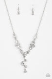 Five-Star Starlet - White Necklace - Paparazzi Accessories Necklace Bedazzle Me Pretty Mobile Fashion Boutique