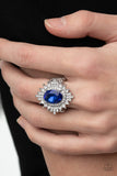 Five-Star Stunner - Blue Ring - Paparazzi Accessories Ring Bedazzle Me Pretty Mobile Fashion Boutique