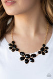 Flair Affair - Black Necklace - Paparazzi Accessories Necklace Bedazzle Me Pretty Mobile Fashion Boutique