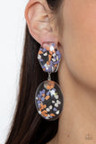 Flaky Fashion - Orange Post Earrings - Paparazzi Accessories Post Earrings Bedazzle Me Pretty Mobile Fashion Boutique
