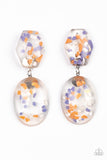 Flaky Fashion - Orange Post Earrings - Paparazzi Accessories Post Earrings Bedazzle Me Pretty Mobile Fashion Boutique