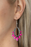 Flamboyant Ferocity - Pink Earrings - Paparazzi Accessories Earrings Bedazzle Me Pretty Mobile Fashion Boutique