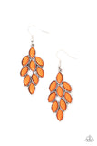 Flamboyant Foliage - Orange Earrings - Paparazzi Accessories Earrings Bedazzle Me Pretty Mobile Fashion Boutique