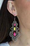 Flamboyant Frills - Mulit Earrings - Paparazzi Accessories Earrings Bedazzle Me Pretty Mobile Fashion Boutique