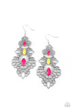 Flamboyant Frills - Mulit Earrings - Paparazzi Accessories Earrings Bedazzle Me Pretty Mobile Fashion Boutique