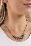 FLARE to be Different - Black Necklace - Paparazzi Accessories Necklace Bedazzle Me Pretty Mobile Fashion Boutique
