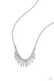FLARE to be Different - White Necklace - Paparazzi Accessories Necklace Bedazzle Me Pretty Mobile Fashion Boutique
