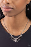 FLARE to be Different - White Necklace - Paparazzi Accessories Necklace Bedazzle Me Pretty Mobile Fashion Boutique
