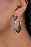Flash Freeze - Black Earrings - Paparazzi Accessories Earrings Bedazzle Me Pretty Mobile Fashion Boutique