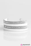 Flash Mob Fashion - White Bracelet - Paparazzi Accessories Bracelet Bedazzle Me Pretty Mobile Fashion Boutique