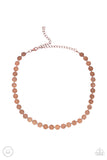 Flash Mob Flicker - Copper Necklace - Paparazzi Accessories Necklace Bedazzle Me Pretty Mobile Fashion Boutique