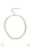 Flash Mob Flicker - Gold Necklace - Paparazzi Accessories Necklace Bedazzle Me Pretty Mobile Fashion Boutique