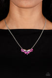 Flash of Fringe - Pink Necklace - Paparazzi Accessories Necklace Bedazzle Me Pretty Mobile Fashion Boutique
