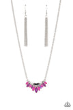 Flash of Fringe - Pink Necklace - Paparazzi Accessories Necklace Bedazzle Me Pretty Mobile Fashion Boutique