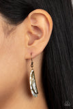 Flashdance Fashionista - Brass Earrings - Paparazzi Accessories Earrings Bedazzle Me Pretty Mobile Fashion Boutique