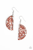Flashdance Fashionista - Brown Earrings - Paparazzi Accessories Earrings Bedazzle Me Pretty Mobile Fashion Boutique