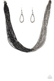 Flashy Fashion - Black Necklace - Paparazzi Accessories Necklace Bedazzle Me Pretty Mobile Fashion Boutique