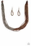 Flashy Fashion - Copper Necklace - Paparazzi Accessories Necklace Bedazzle Me Pretty Mobile Fashion Boutique