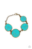 Flat Out Frontier - Brass Bracelet - Paparazzi Accessories Bracelet Bedazzle Me Pretty Mobile Fashion Boutique