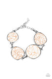 Flat Out Frontier - White Bracelet - Paparazzi Accessories Bracelet Bedazzle Me Pretty Mobile Fashion Boutique