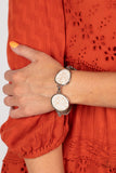 Flat Out Frontier - White Bracelet - Paparazzi Accessories Bracelet Bedazzle Me Pretty Mobile Fashion Boutique