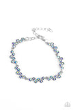 Flatter Yourself - Blue Bracelet - Paparazzi Accessories Bracelet Bedazzle Me Pretty Mobile Fashion Boutique