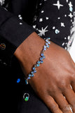 Flatter Yourself - Blue Bracelet - Paparazzi Accessories Bracelet Bedazzle Me Pretty Mobile Fashion Boutique