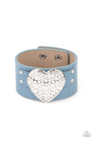 Flauntable Flirt - Blue Bracelet - Paparazzi Accessories Bracelet FS-Bedazzle Me Pretty Mobile Fashion Boutique