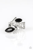 Flawless Foliage - Black Ring - Paparazzi Accessories Ring Bedazzle Me Pretty Mobile Fashion Boutique