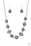 Fleek and Flecked - Blue Necklace - Paparazzi Accessories Necklace Bedazzle Me Pretty Mobile Fashion Boutique