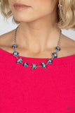 Fleek and Flecked - Blue Necklace - Paparazzi Accessories Necklace Bedazzle Me Pretty Mobile Fashion Boutique