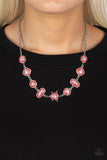 Fleek and Flecked - Red Necklace - Paparazzi Accessories Necklace Bedazzle Me Pretty Mobile Fashion Boutique