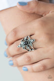 Fleur de Fancy - Black Ring - Paparazzi Accessories Ring Bedazzle Me Pretty Mobile Fashion Boutique