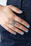 Fleur de Fancy - Brown Ring - Paparazzi Accessories Ring Bedazzle Me Pretty Mobile Fashion Boutique