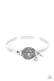 Fleur de Prairie - White Bracelet - Paparazzi Accessories Bracelet Bedazzle Me Pretty Mobile Fashion Boutique