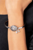 Fleur de Prairie - White Bracelet - Paparazzi Accessories Bracelet Bedazzle Me Pretty Mobile Fashion Boutique