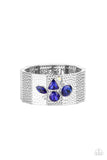 Flickering Fortune - Blue Bracelet - Paparazzi Accessories Bracelet Bedazzle Me Pretty Mobile Fashion Boutique
