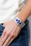 Flickering Fortune - Blue Bracelet - Paparazzi Accessories Bracelet Bedazzle Me Pretty Mobile Fashion Boutique