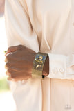 Flickering Fortune - Brass Bracelet - Paparazzi Accessories Bracelet Bedazzle Me Pretty Mobile Fashion Boutique