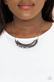 Flight of FANCINESS - Silver Necklace - Paparazzi Accessories Necklace Bedazzle Me Pretty Mobile Fashion Boutique