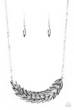 Flight of FANCINESS - Silver Necklace - Paparazzi Accessories Necklace Bedazzle Me Pretty Mobile Fashion Boutique