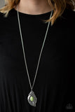 Flight Path - Green Necklace - Paparazzi Accessories Necklace Bedazzle Me Pretty Mobile Fashion Boutique